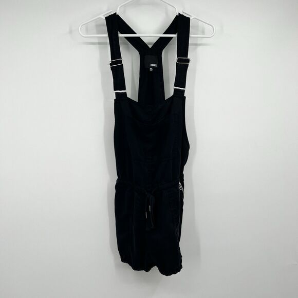 Wilfred Free Aritzia Beatrice Romper Shorts Jumpsuit Adjustable Straps Black XS - Picture 2 of 10